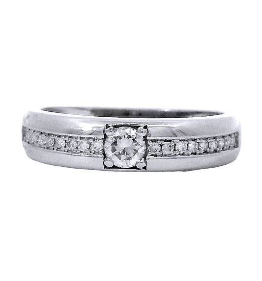 Anillo Compromiso Diamantes - Oro Blanco 18kt
