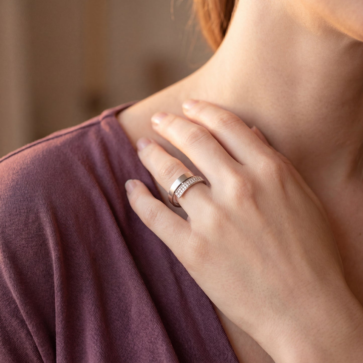 Anillo Compromiso Diamantes - Oro Blanco 18kt