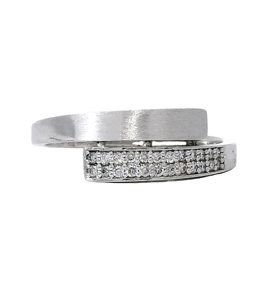 Anillo Compromiso Diamantes - Oro Blanco 18kt
