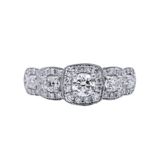 Anillo Compromiso Diamantes GIA - Oro Blanco 18kt
