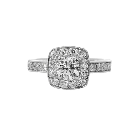 Anillo Compromiso Diamantes GIA - Oro Blanco 18kt