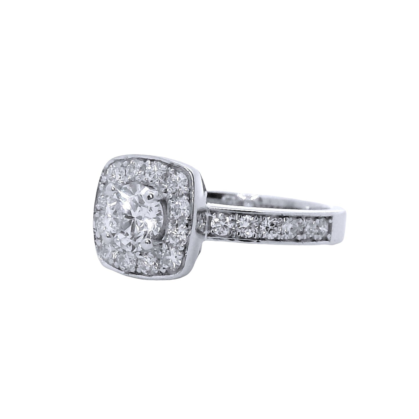 Anillo Compromiso Diamantes GIA - Oro Blanco 18kt