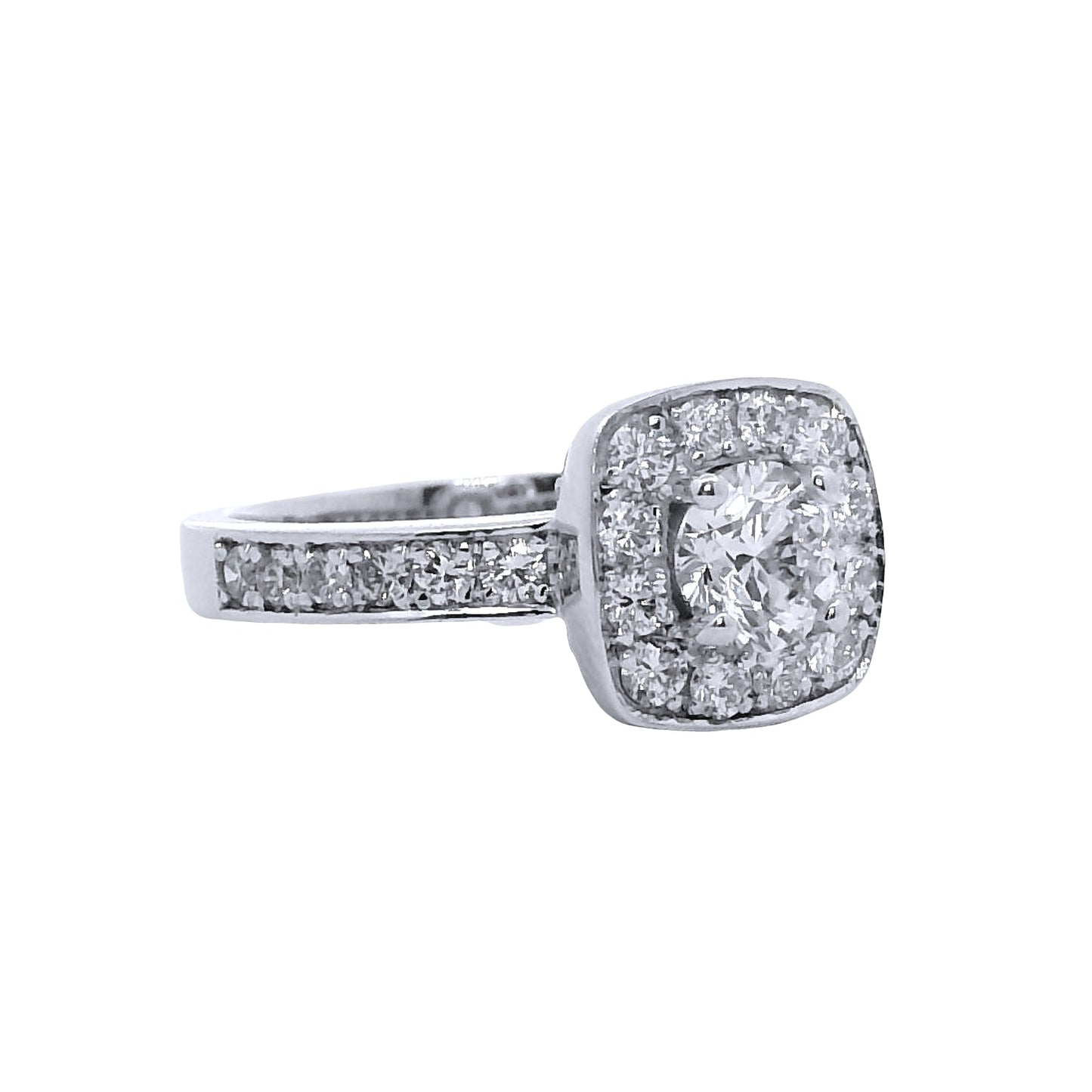 Anillo Compromiso Diamantes GIA - Oro Blanco 18kt
