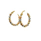 Aros Argolla Tricolor - Oro Amarillo, Blanco y Rosa 14kt