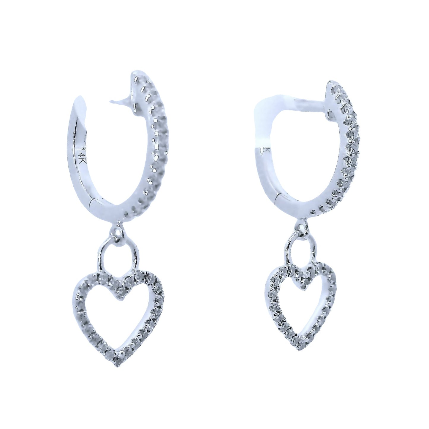 Aros Argolla Diamantes - Oro Blanco 14kt