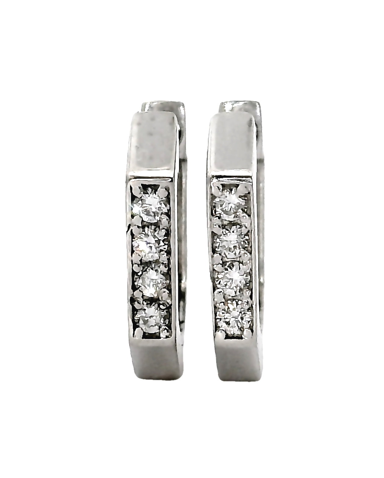 Aros. Argolla Diamantes - Oro Blanco 18kt