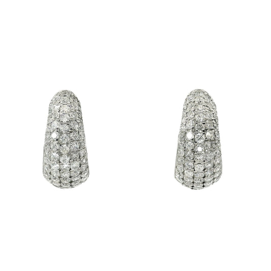 Aros Argolla Diamantes - Oro Blanco 14kt