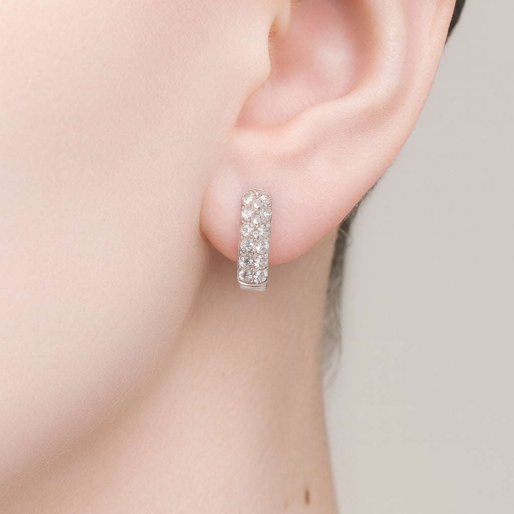 Aros Argolla Diamantes - Platino