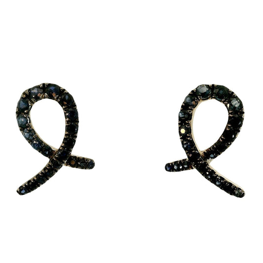 Aros Zafiros - Oro Blanco 18kt