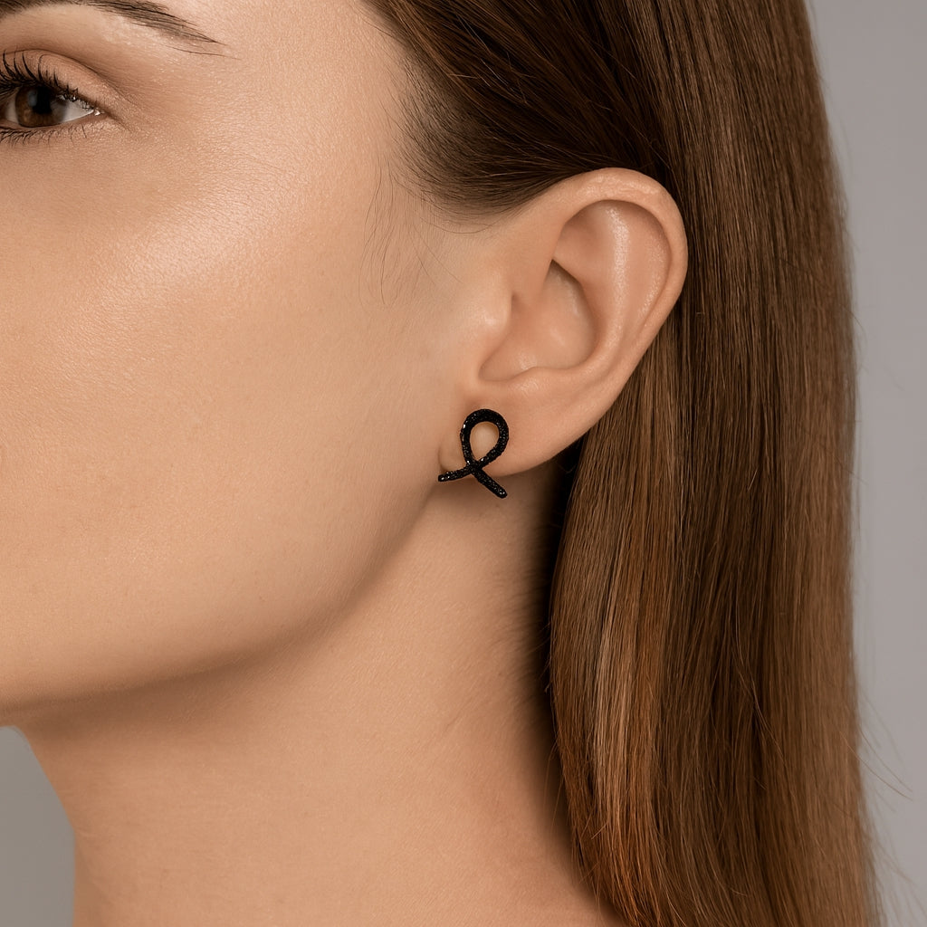 Aros Zafiros - Oro Blanco 18kt