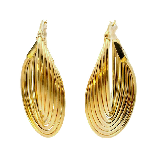 Aros Argolla con Diseño - Oro Amarillo 14kt