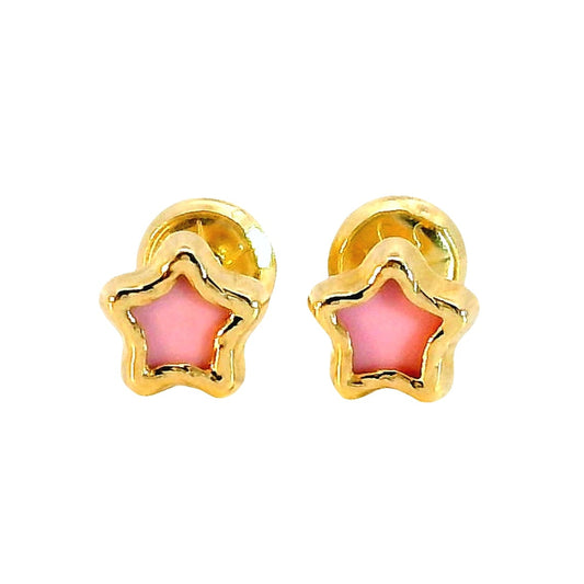 Aros Estrella Niña - Oro Amarillo 14kt