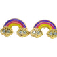 Aros Arcoíris Esmaltado - Oro Amarillo 14kt
