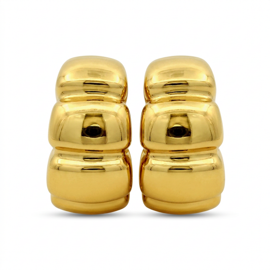 Aros Argolla con Diseño - Oro Amarillo 18kt