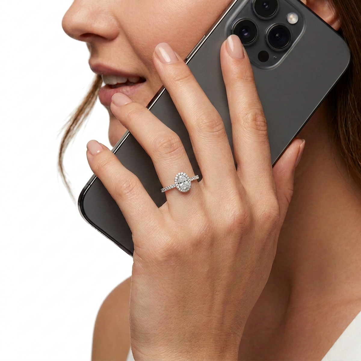 Anillo Compromiso Diamante GIA - Platino