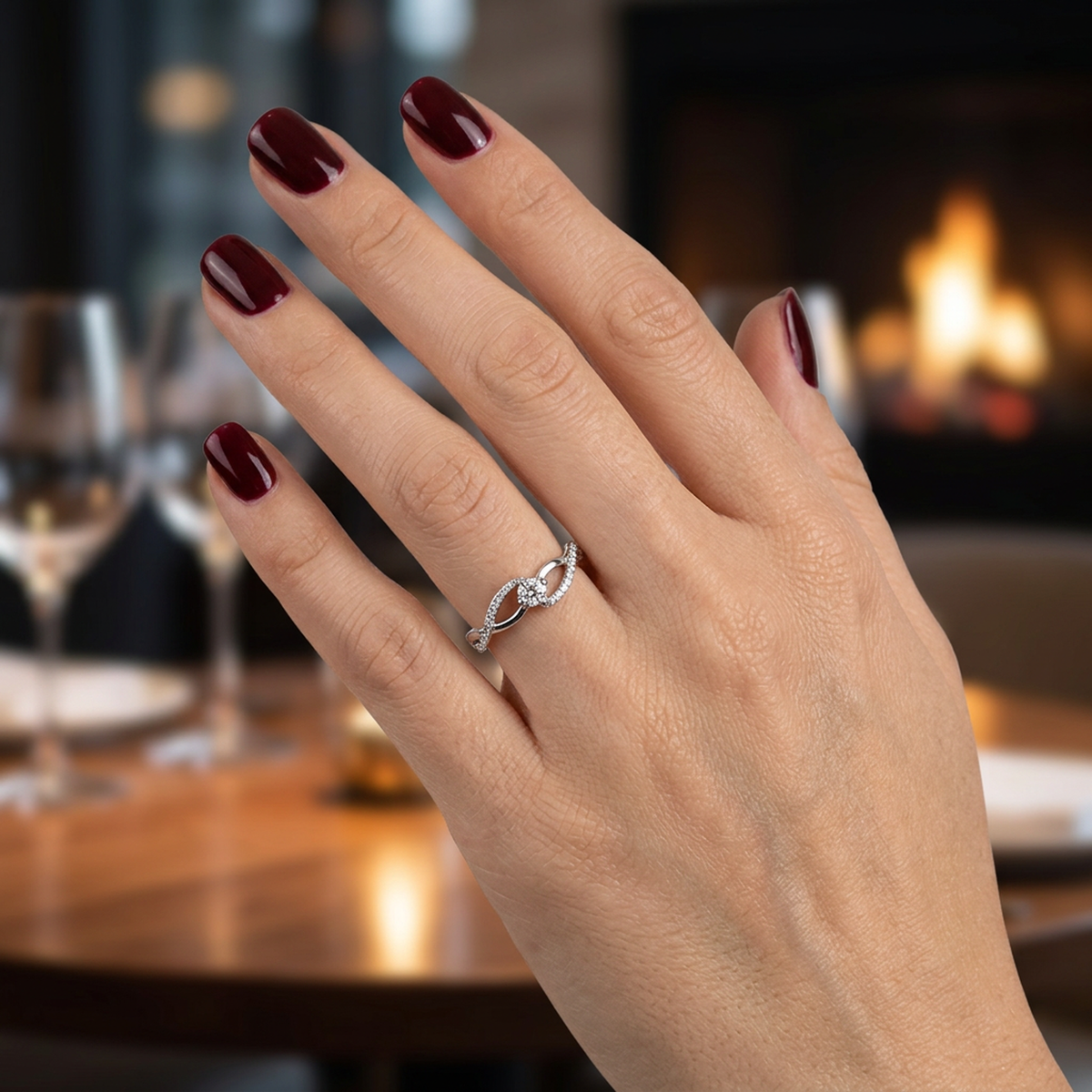 Anillo Compromiso Diamante - Oro Blanco 18kt