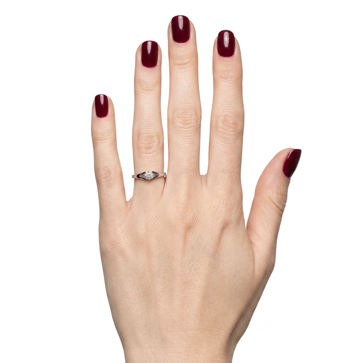 Anillo de Compromiso Diamante GIA - Oro Blanco 18kt