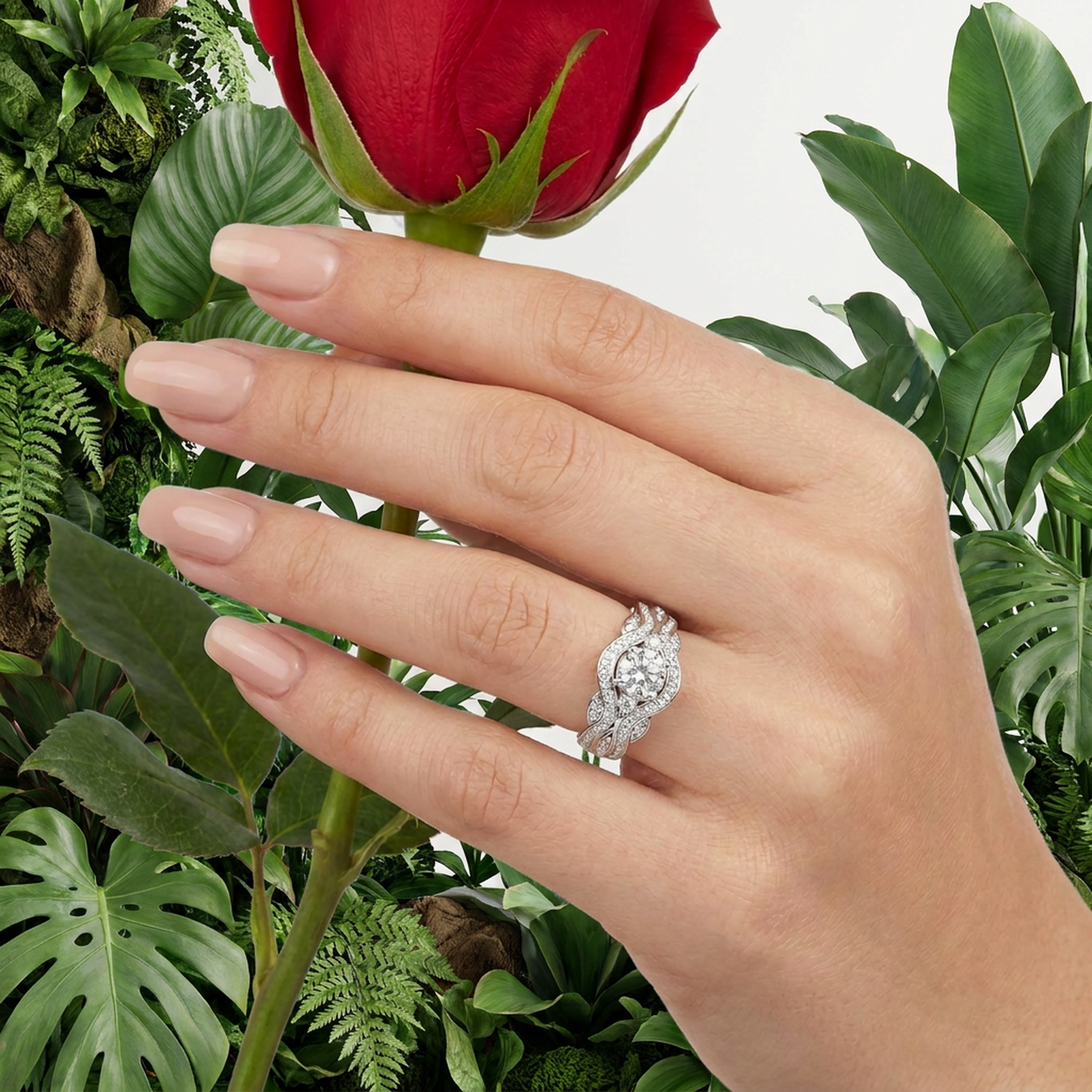 Anillo Diamantes GIA - Oro Blanco 18kt