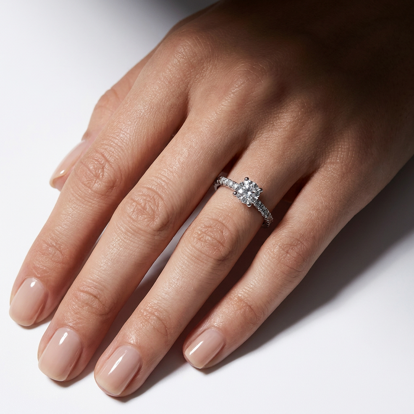 Anillo Compromiso Solitario Diamante GIA - Platino