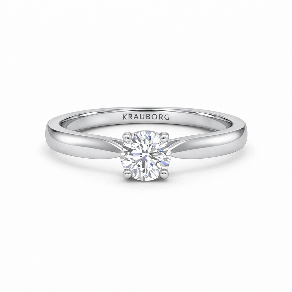 Anillo Compromiso Diamante - Oro Blanco 18kt