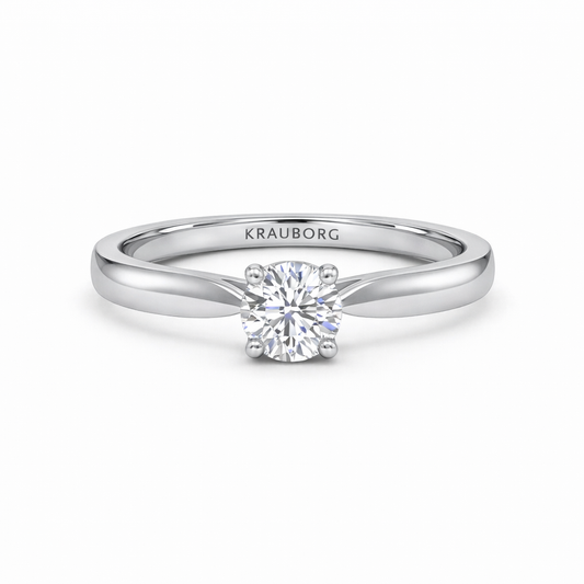 Anillo Compromiso Diamante - Oro Blanco 18kt