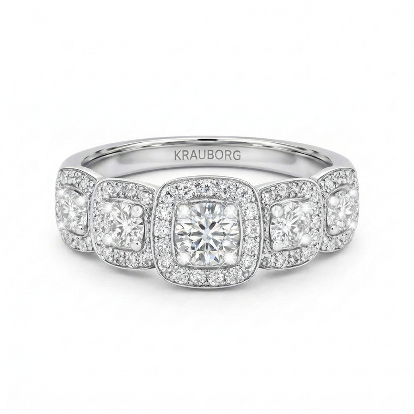Anillo Compromiso Diamantes GIA - Oro Blanco 18kt