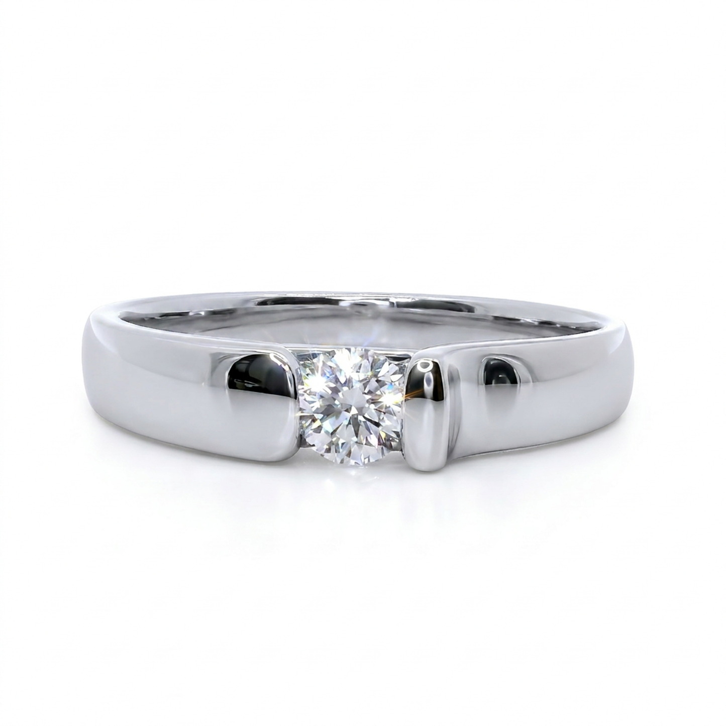 Anillo Compromiso Diamante - Oro Blanco 18kt