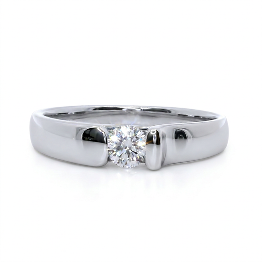 Anillo Compromiso Diamante - Oro Blanco 18kt