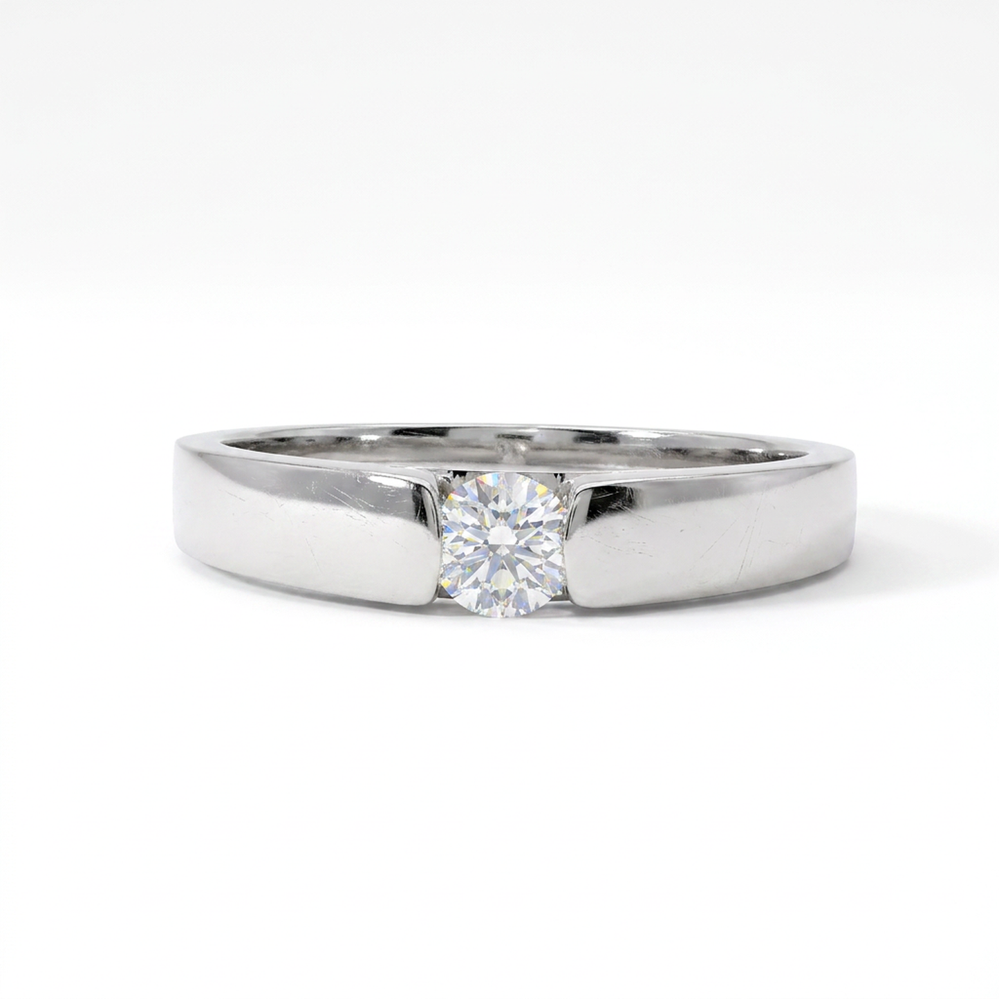 Anillo Compromiso Diamante - Oro Blanco 18kt