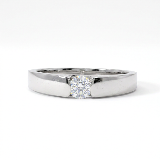Anillo Compromiso Diamante - Oro Blanco 18kt