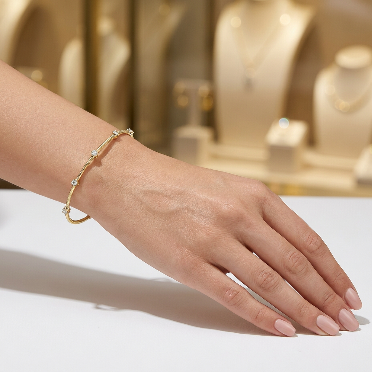 Esclava Diamantes - Oro Amarillo 14kt