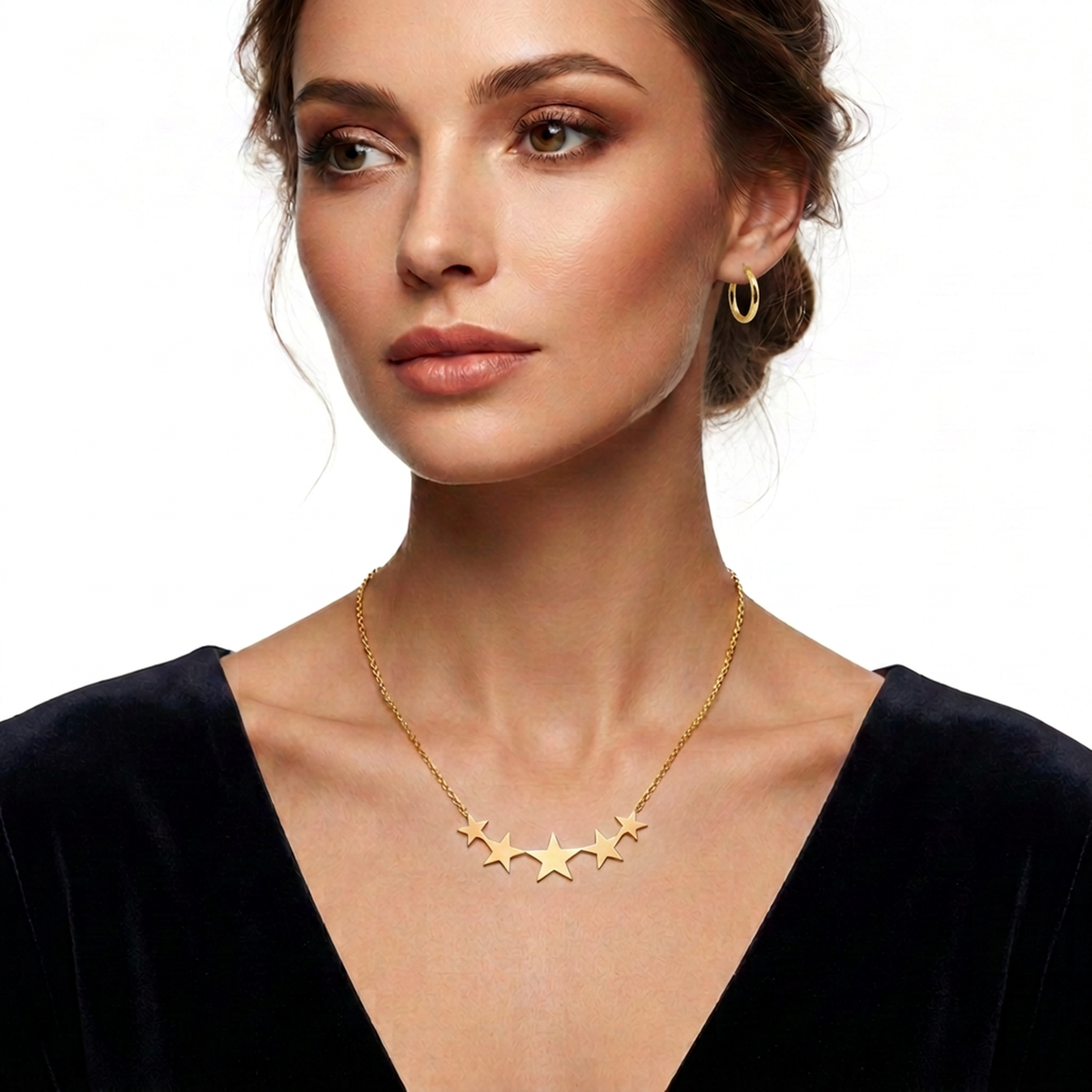 Collar Estrellas - Oro Amarillo 18kt