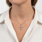 Colgante Cruz Diamantes - Oro Blanco 18kt