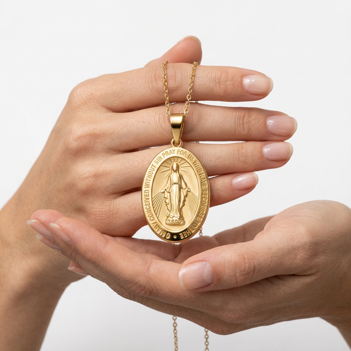 Medalla Virgen de los Rayos - Oro Amarillo 18kt