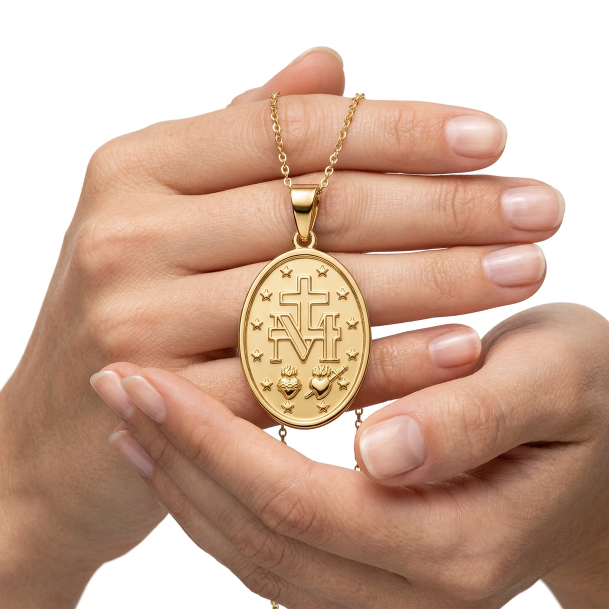 Medalla Virgen de los Rayos - Oro Amarillo 18kt