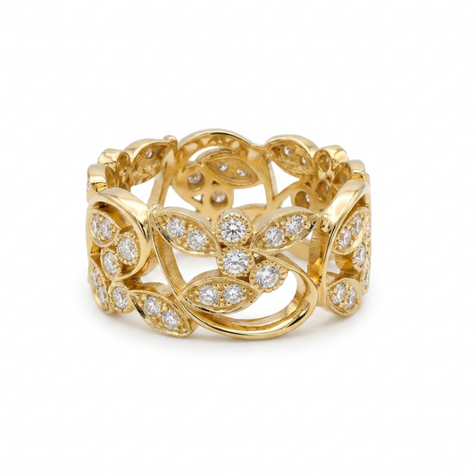 Anillo Diamantes - Oro Amarillo 18kt