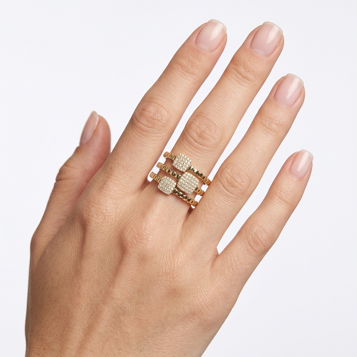 Anillo Diamantes - Oro Amarillo 18kt