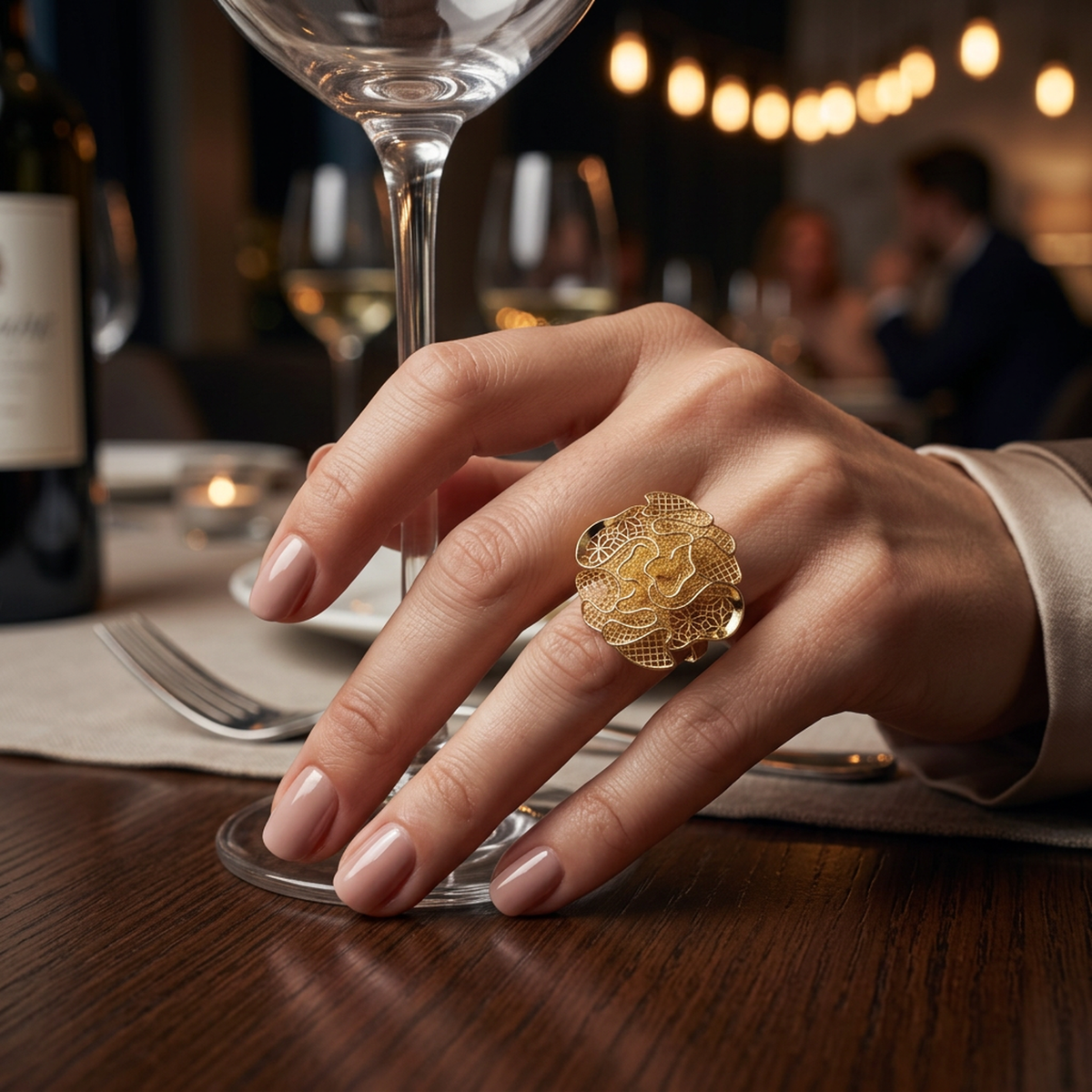 Anillo Flor - Oro Amarillo 18kt