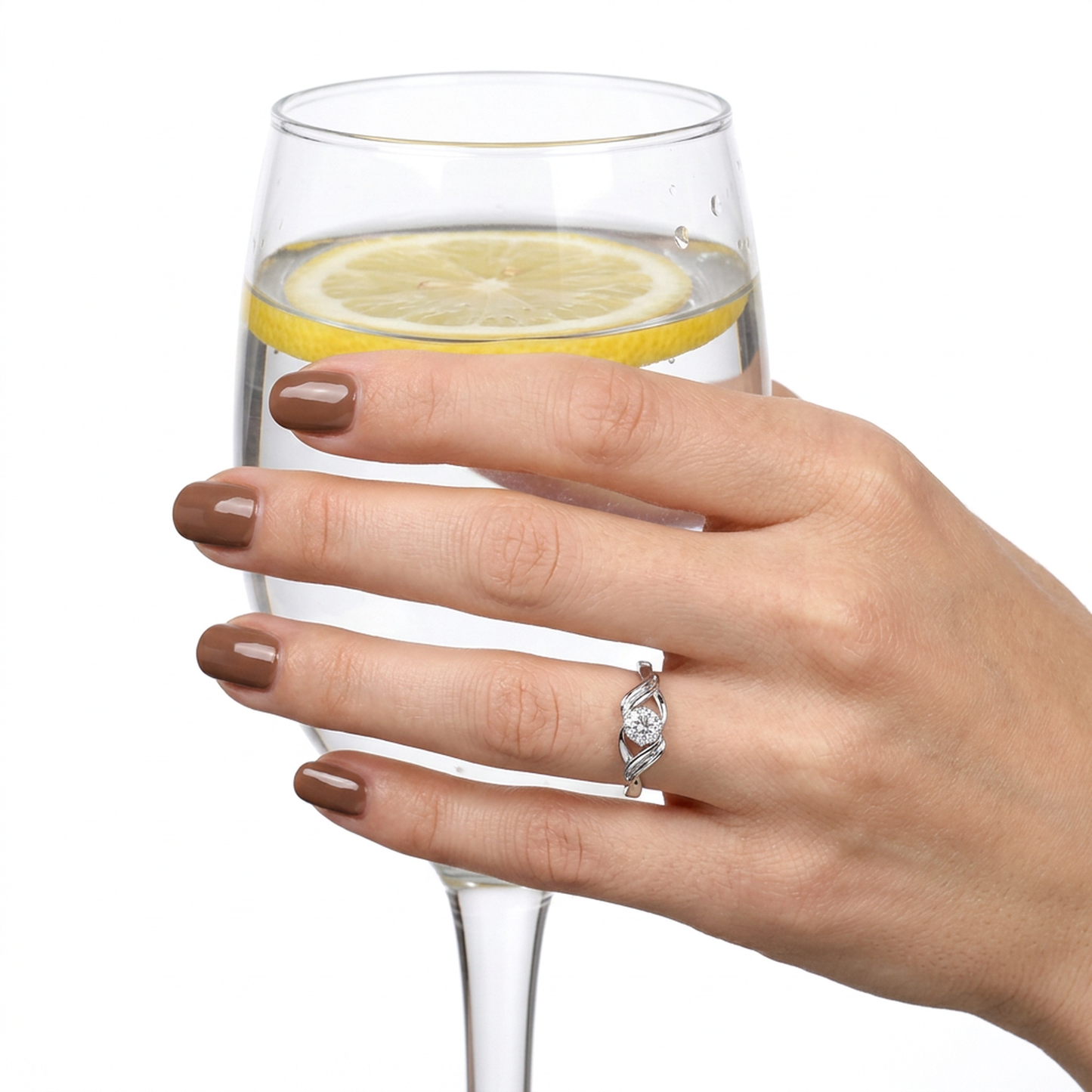 Anillo Compromiso Diamante - Oro Blanco 18kt