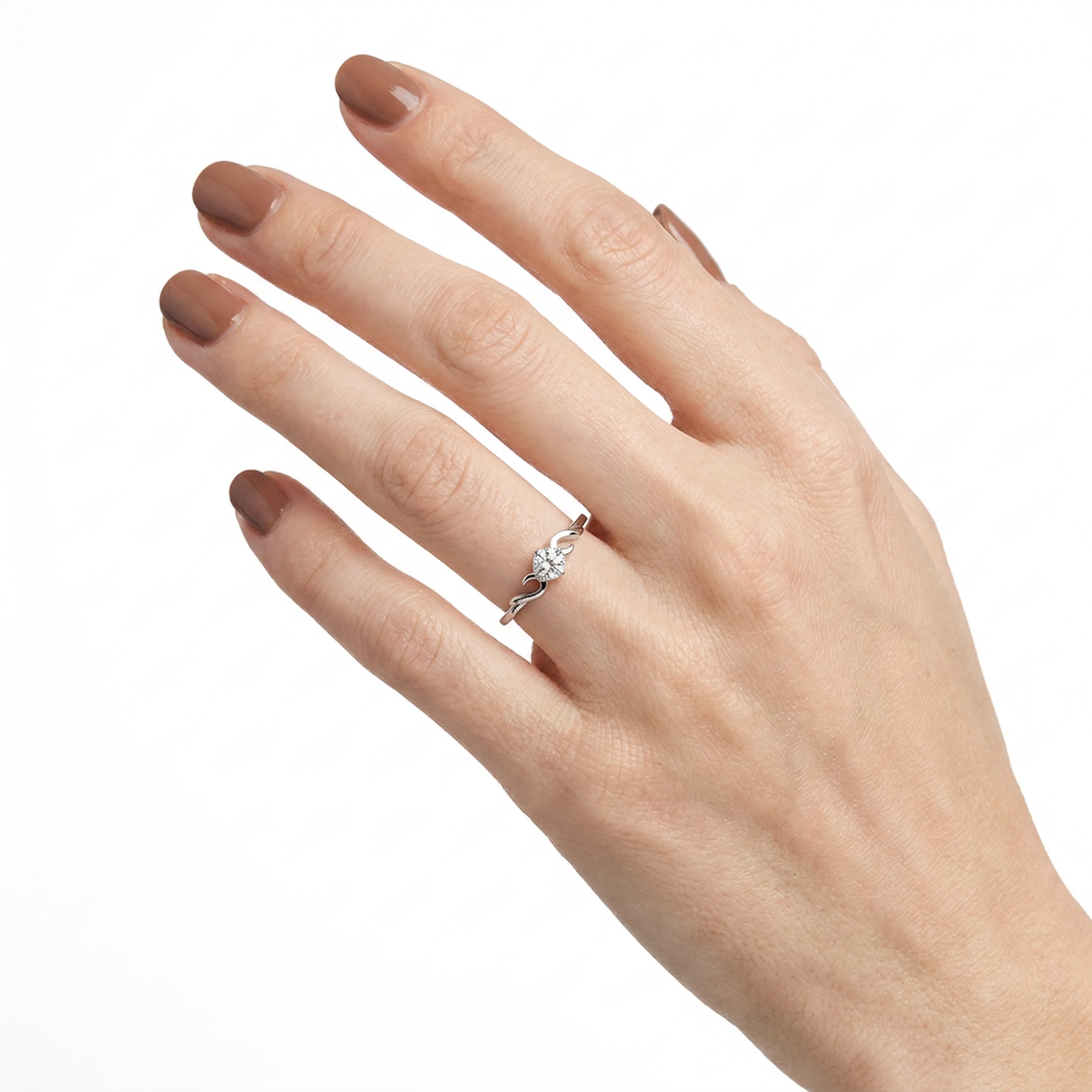 Anillo Compromiso Diamante - Oro Blanco 18kt
