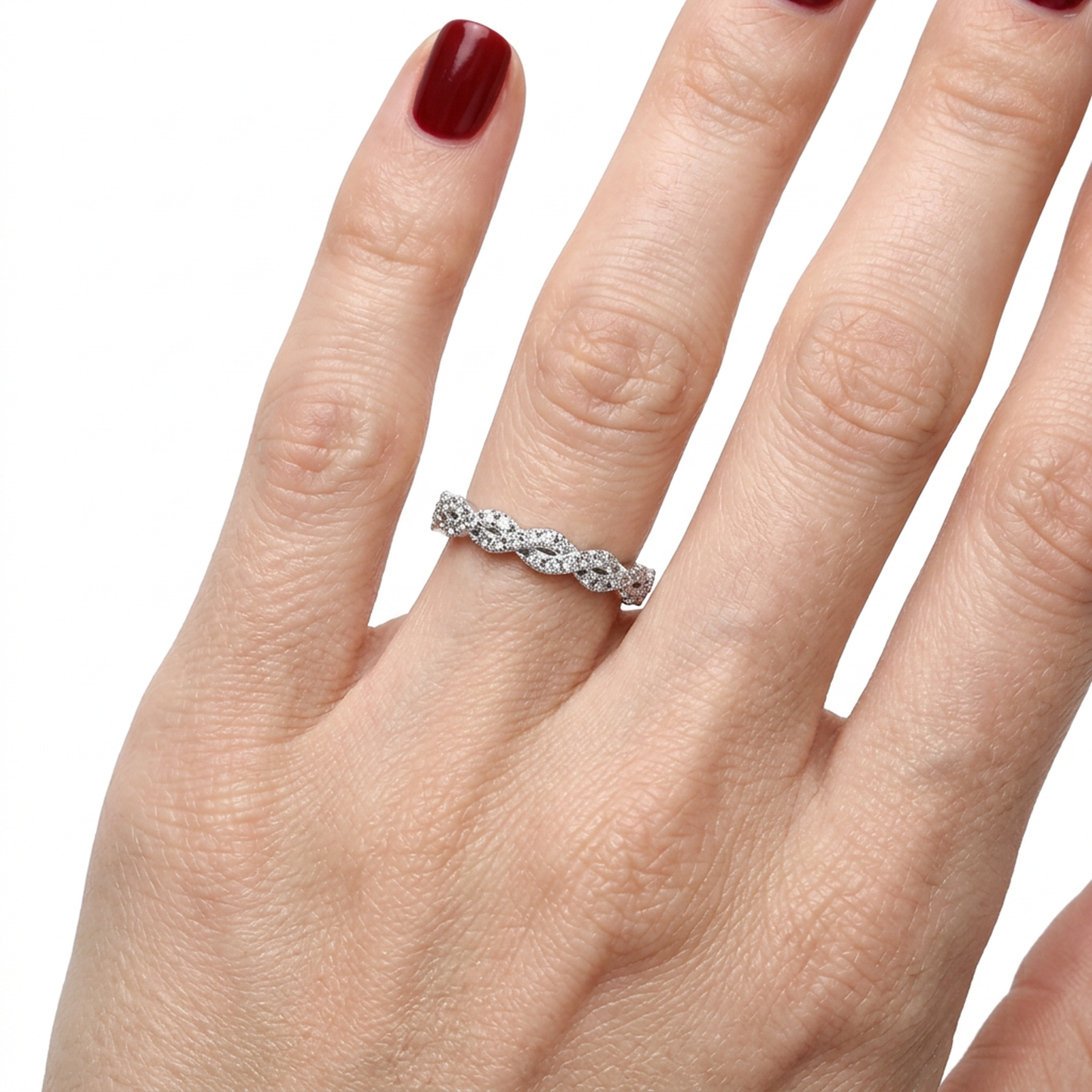 Anillo Compromiso Diamantes - Oro Blanco 18kt