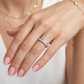 Anillo Compromiso Diamantes - Oro Blanco 18kt