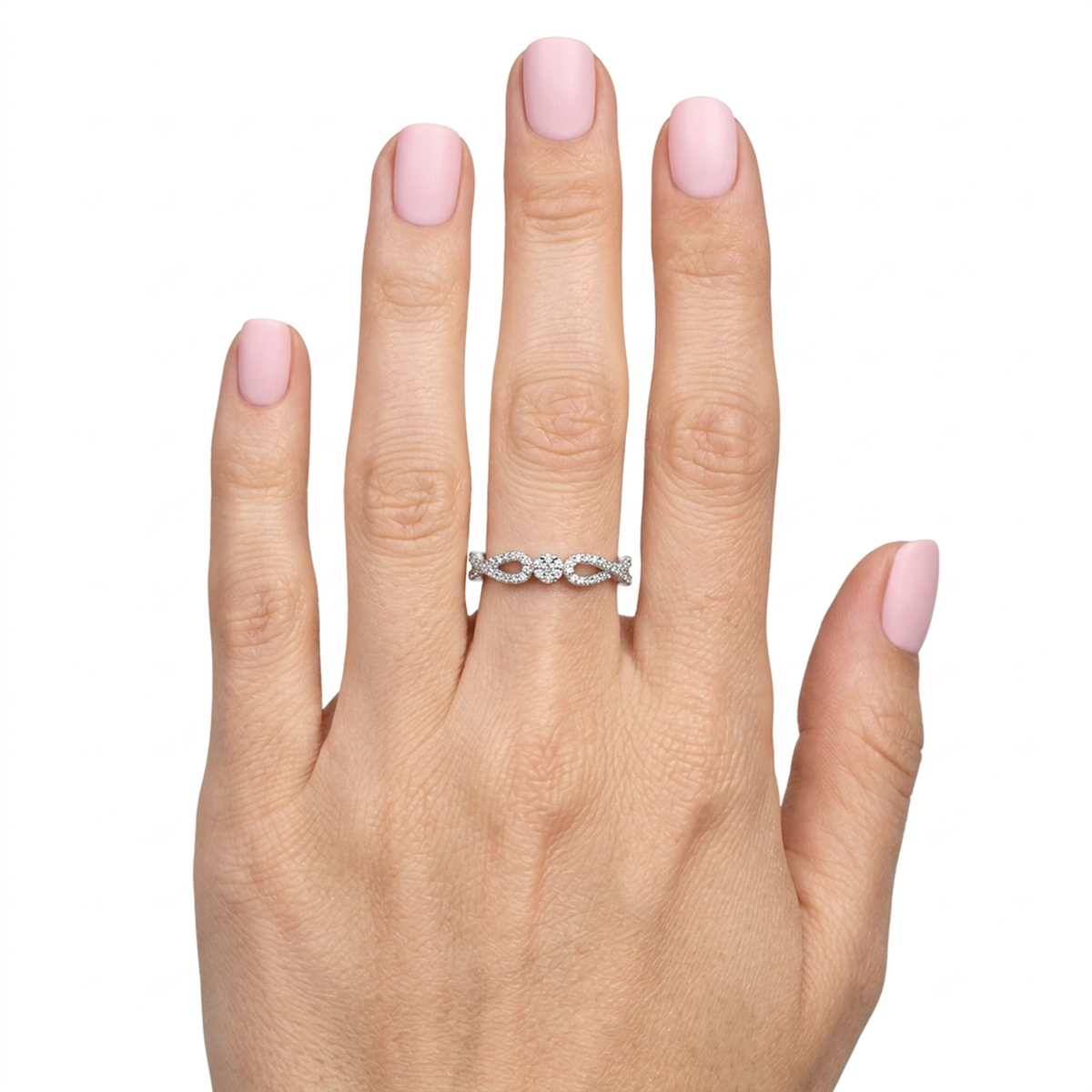 Anillo Compromiso Diamantes - Oro Blanco 18kt