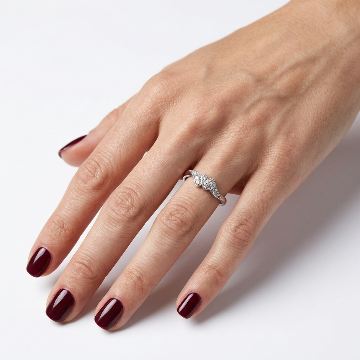 Anillo Compromiso Diamantes - Oro Blanco 18kt