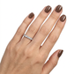 Anillo Medio Cintillo - Oro Blanco 18kt