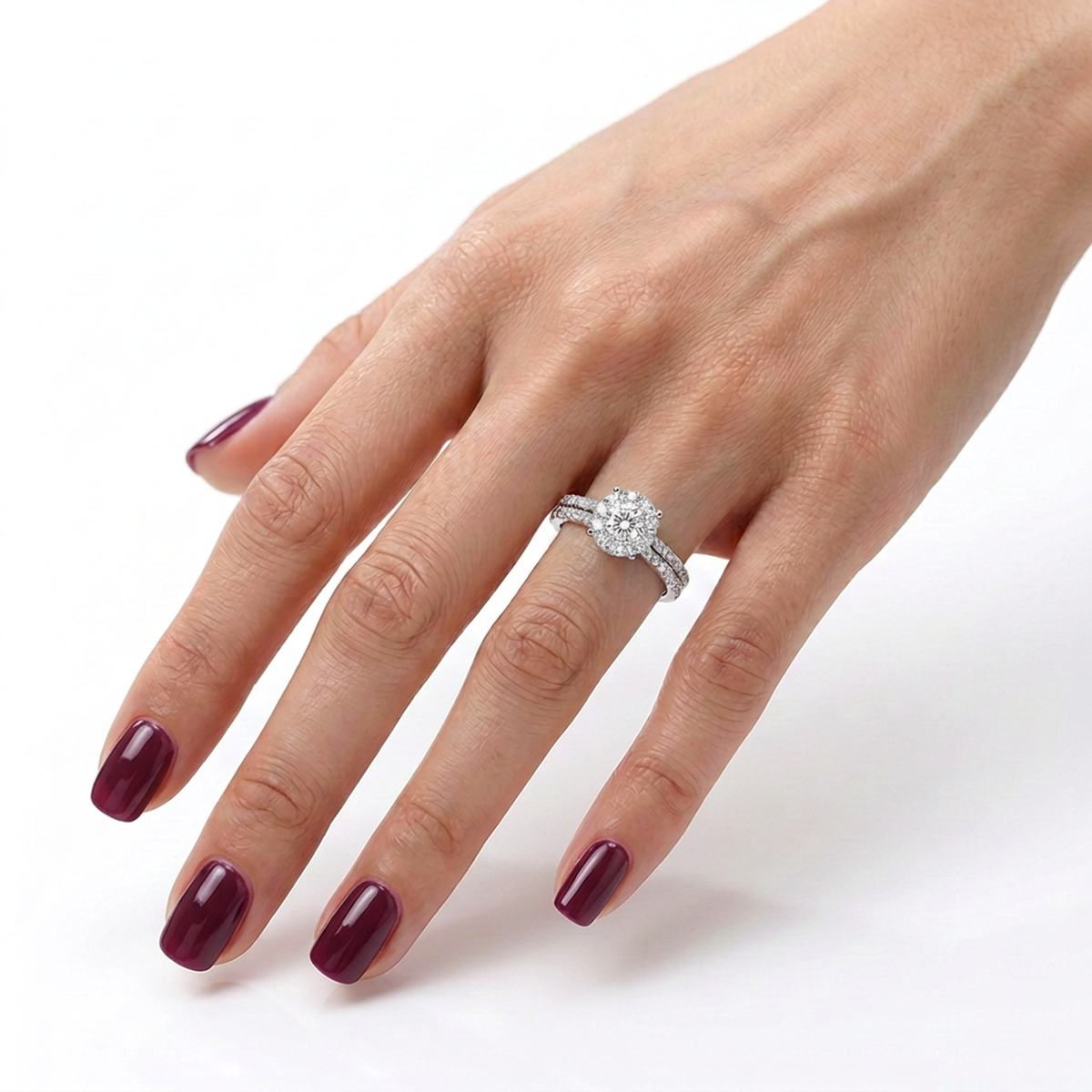 Anillo de Compromiso Diamantes - Oro Blanco 18kt