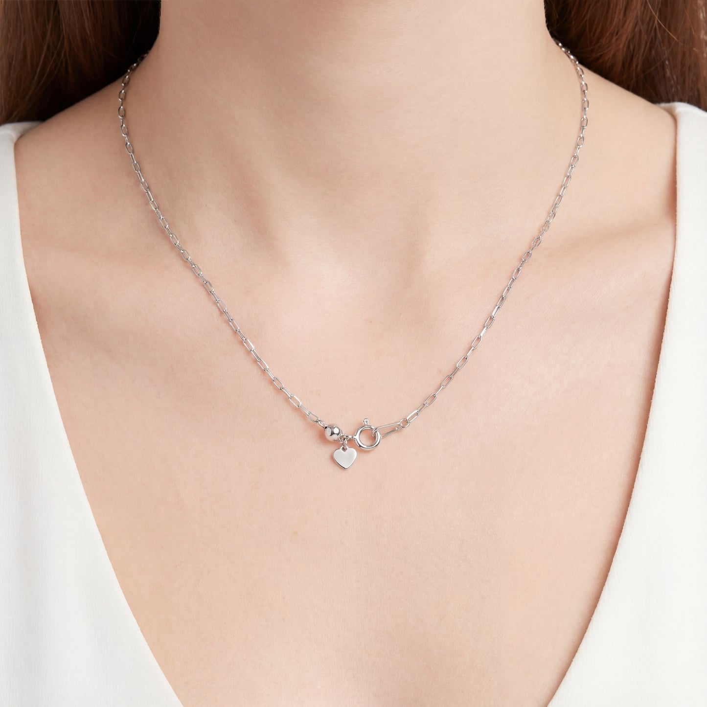 Collar Eslabones - Platino