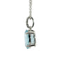 Colgante Aguamarina y Diamantes - Oro Blanco 14kt