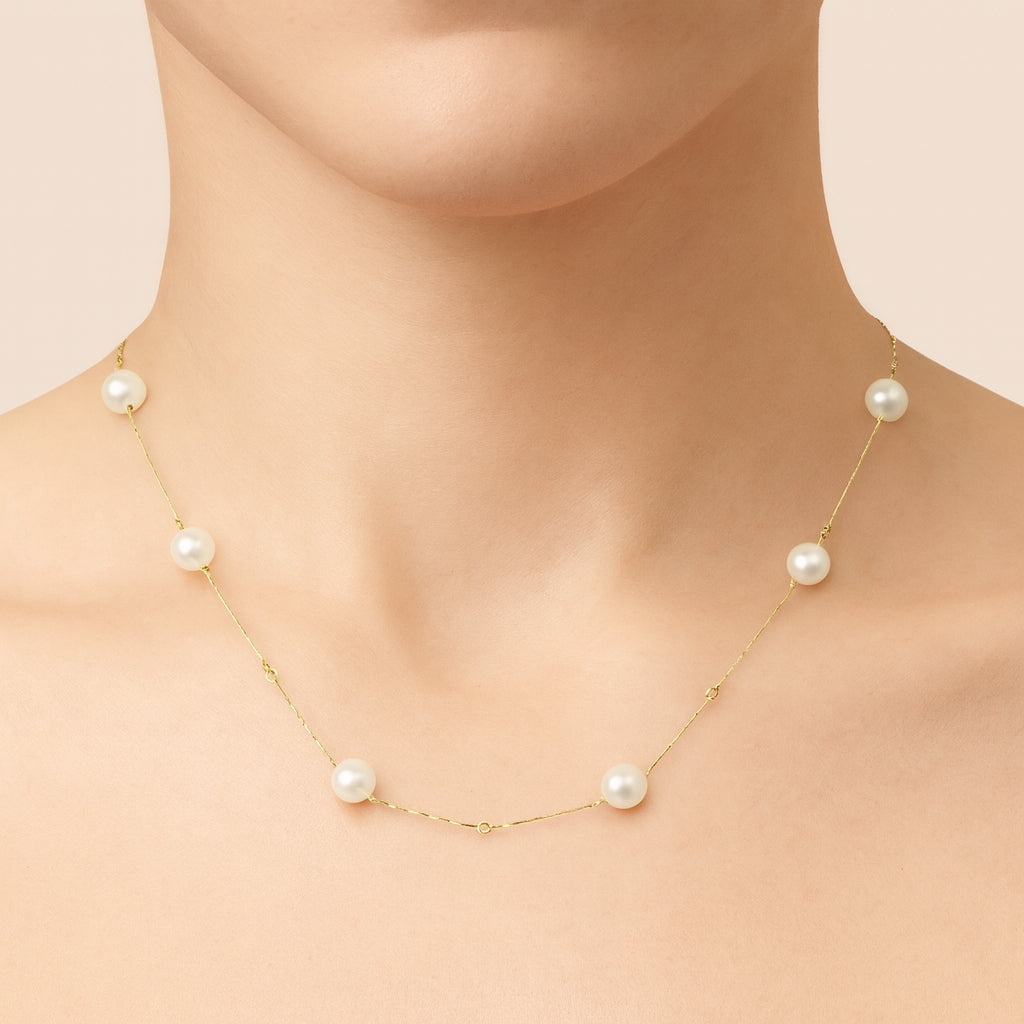 Collar Perlas Akoya - Oro Amarillo 18kt