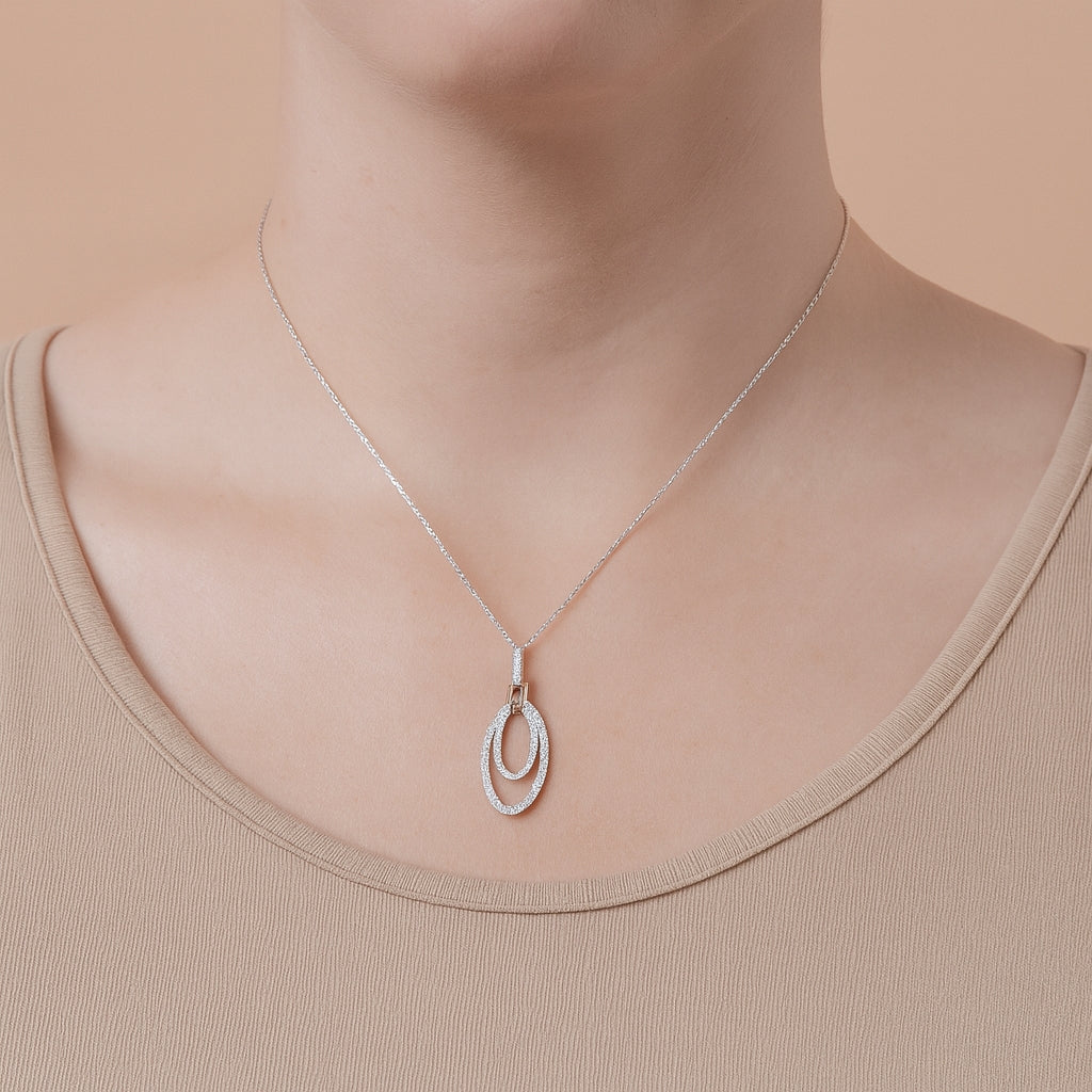 Colgante Diamantes - Oro Blanco 18kt